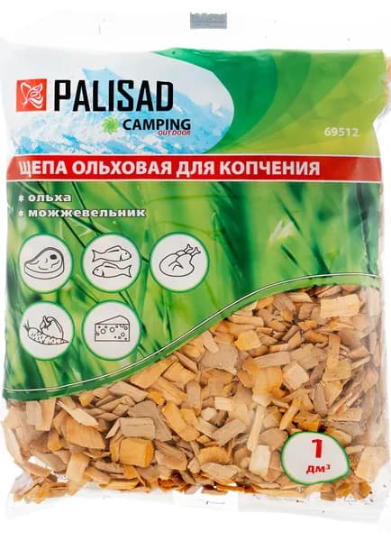 Щепа ольховая с можжевельником для копчения // Camping Palisad