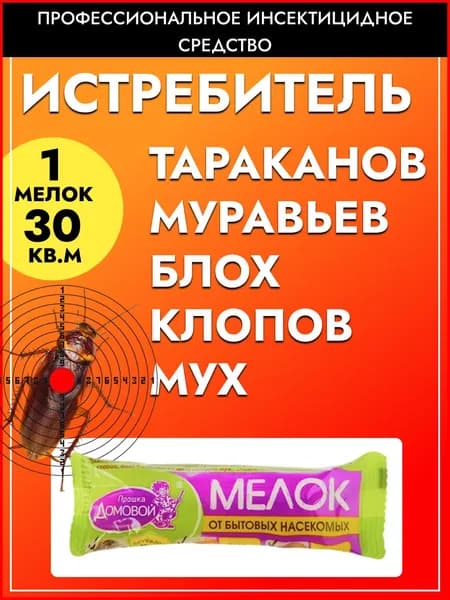 Мелок истребитель тараканов, муравьев, блох, клопов, мух Домовой Прошка 20г