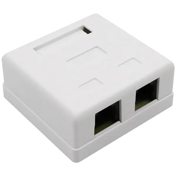 Сетевая коробка CAT6, CAT5E для поверхностного монтажа, с одним или двумя портами, под разъём RJ45, UTP
