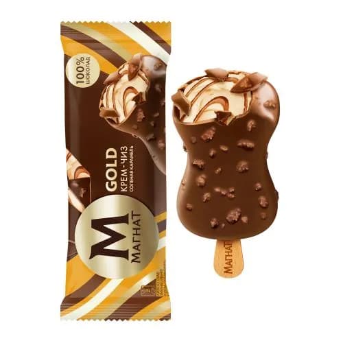 Мороженое Магнат Gold эскимо крем-чиз соленая карамель 70г
