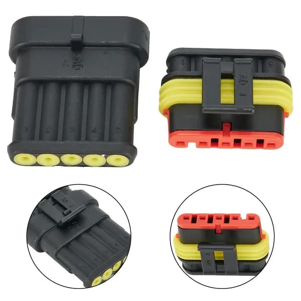 Электрический Водонепроницаемый Разъем 1 2 3 4 5 6-Контактный Разъем Superseal Car Boat Kit Clip