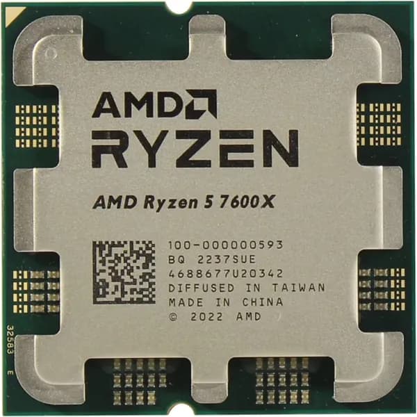 Процессор AMD AM5 Ryzen 5 7600X (6ядер/12потоков*4,7ГГц-5,3ГГц,32Мб,105Вт) oem