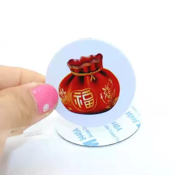 Ключ для домофона T5577 метка наклейка 40 мм на мобильный телефон (1шт) RFID 125kHz EM-Marin - перезаписываемая заготовка из ПВХ для копирования бесконтактных брелков и карт .