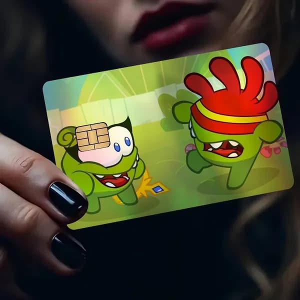 Cut the Rope Наклейка на банковскую карту, водостойкая антицарапинная защитная