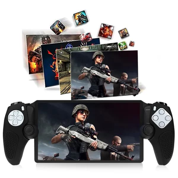Силиконовый чехол для PlayStation Portal, чёрный, антискользящий