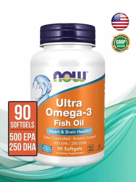 NOW Ultra Omega-3 (Омега-3), 90 капсул