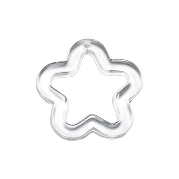 30x30mm 20 цветных акриловых подвесок-шармов в виде звезд для изготовления ювелирных изделий и аксессуаров