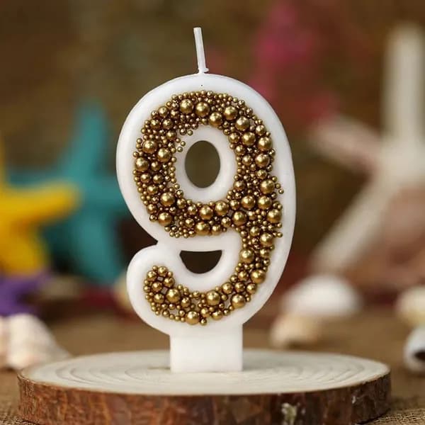Свечи для торта цифра 0, цифра 1, 7 см