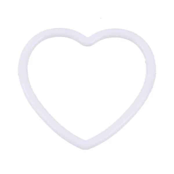 Пластиковые кольца-ловцы снов сердечки для DIY свадебного декора, - 80mm