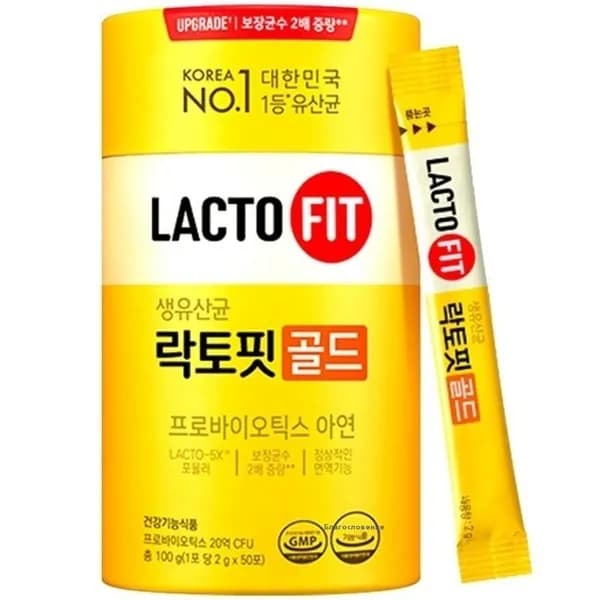 Растворимый напиток с содержанием синбиотиков и пробиотиков Lacto-Fit Probiotics Gold пор. саше, 2 г, 50 шт.
