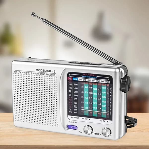 Портативный радиоприёмник FM/AM/SW с качественным динамиком и автономным питанием
