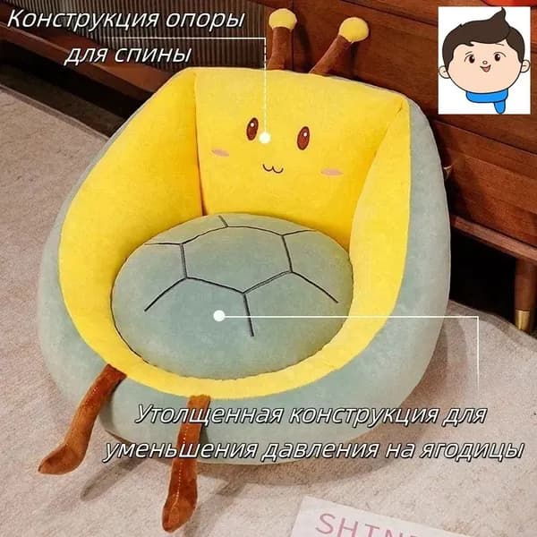 Пуф, Микрофлок, 45х40х30 см