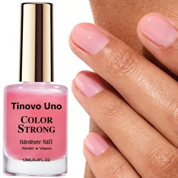 Tinovo Uno Желейный ногтевой лак 12ml естественно-прозрачный розовый, быстрое естественное высыхание, гладкое нанесение, не раздражающая растворительная формула