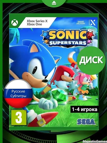 Игра Sonic Superstars (Диск, Xbox One, Xbox Series X, Русские субтитры)