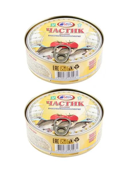 Санта Мария Частик мелкий в остром томатном соусе 230 г, 2 шт