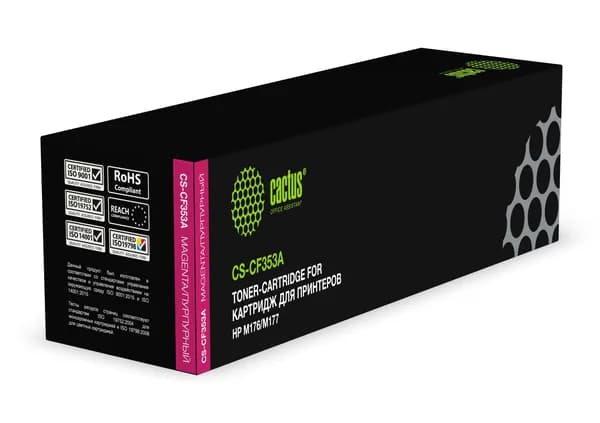 Картридж лазерный Cactus CS-CF353A CF353A пурпурный (1000стр.) для HP M176/M177