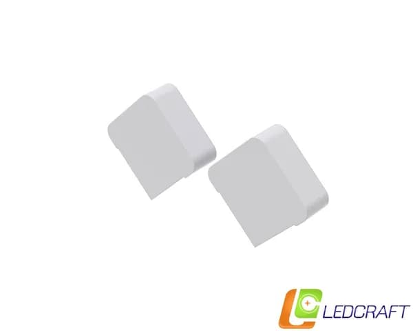 Заглушки 2 шт для профиля LC-LSU1515M24 пластиковые серые
