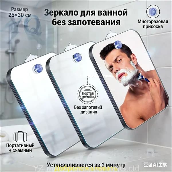 Зеркало для ванной 20х30 см прямоугольное