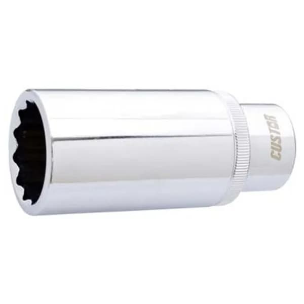 Головка торцевая 1/4" глубокая 12-гранная, 12 мм CUSTOR 0250120