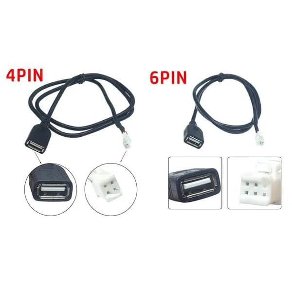 Прочный новый практичный качественный автомобильный USB-кабель адаптер радио для Android часть стерео 2 шт. 4Pin и 6Pin аксессуары