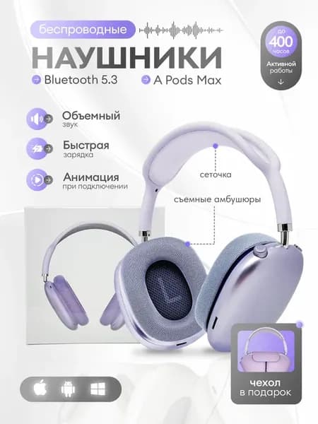 Наушники беспроводные большие для андроид и iphone