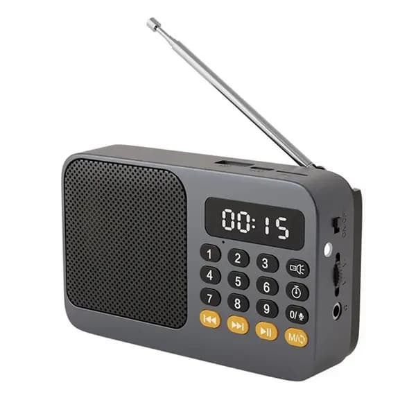 H3Мини FM-Радио С Функцией Bluetooth И MP3-Плеером, Серого Цвета, Компактное, Переносное, Восстанавливаемое В Аварийных Ситуациях.