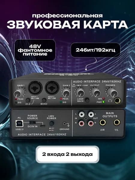 Профессиональная внешняя звуковая карта AI-202C Pro