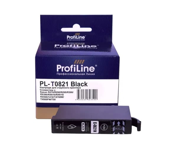 Картридж для струйного принтера T0821 ProfiLine для Epson Stylus T50/T59/R290/R295/R610 и др., цвет черный