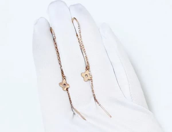 Золотые серьги DIAMANT-ONLINE 585 пробы