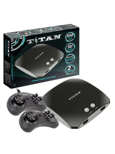 Игровая мультиплатформенная приставка Магистр Titan 500 игр черный