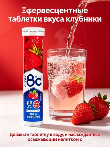 Таблетки шипучие Изотоник Электролит, микс вкусов, бокс 20 таблеток