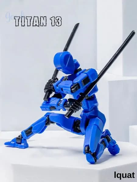 Робот синий Titan 13 Air Bound, многосуставная, подвижная, 3D печать, Lucky Titan13, шарнирный робот1