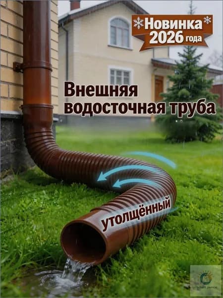 Труба дренажная удлинительная 80-100 мм, гибкая пластиковая для водостока