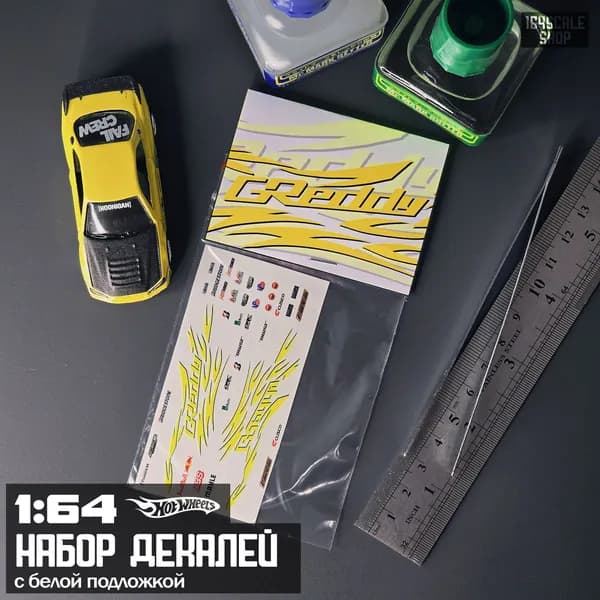Набор декалей для HotWheels Greddy