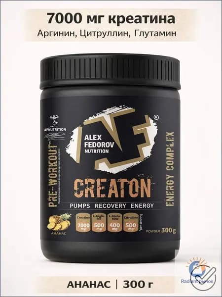 Креатин , Creaton 7000, моногидрат, вкус ананас, 300 г