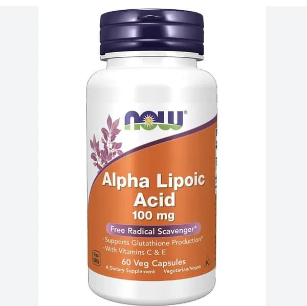NOW NOW ALPHA Acid Альфа-липоевая кислота 100 мг 60 капсул