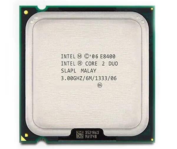 Процессор Socket LGA 775 Core 2 Duo E8400 ( 2 ядра / 3000 МГц / 3 ГГц / кэш 6 Мб / шина 1333 МГц )