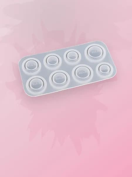 Форма из силикона для колец, 8 ячеек, - поверхность дуги