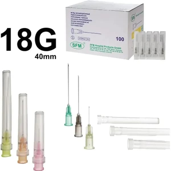 Игла инъекционная 18G (1,2х40 мм) SFM, 100 шт./уп.