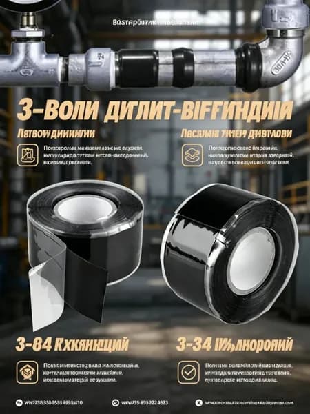 3 метра самозатвердевающая силиконовая ремонтная лента для труб