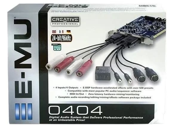 Звуковая карта Creative E-MU 0404 PCI-E EM8984 Box Retail для РАБОТЫ СО ЗВУКОМ разъём PCI-E x1 для современных компьютеров