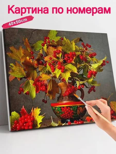 Картина по номерам 40x50 Калина