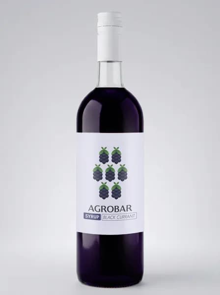 Сироп AGROBAR Черная Смородина для коктейлей и лимонадов, 1 л