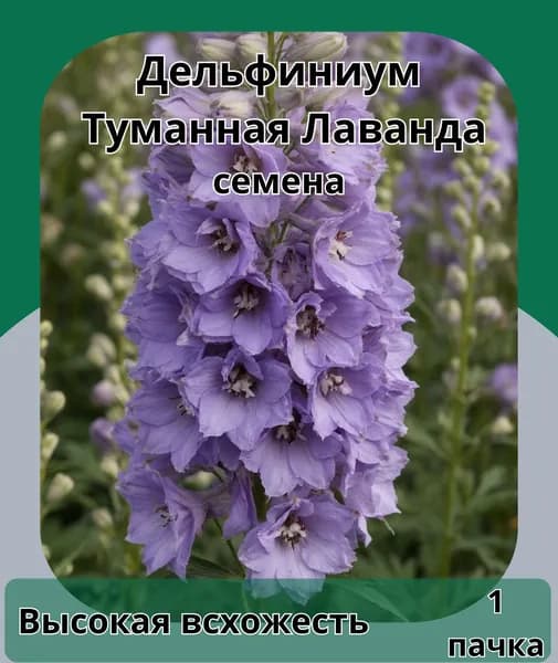 Дельфиниум туманная лаванда,семена 10шт
