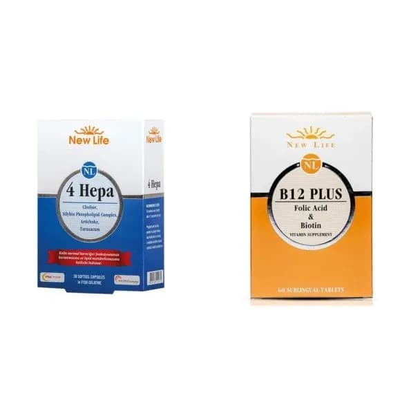 New Life 4 Hepa 30 Softjel + New Life B12 плюс метилкобаламин 60 таблеток Выгодная упаковка