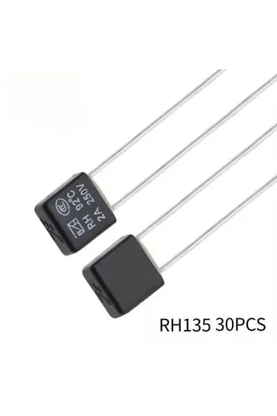 30PCS 135C черный квадратный вентиляторный двигатель светодиодный тепловой предохранитель 2A 250V RH135 Степень 150 Температура предохранителя