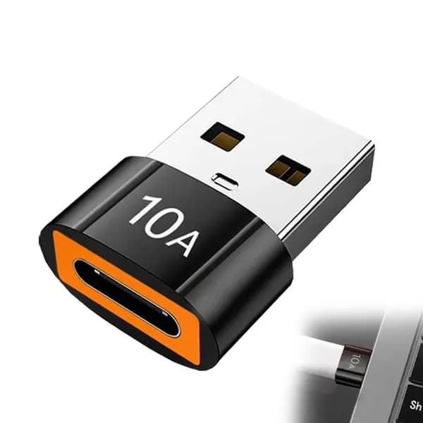 Адаптер USB Male на Type C Female для электронных устройств с Power Delivery