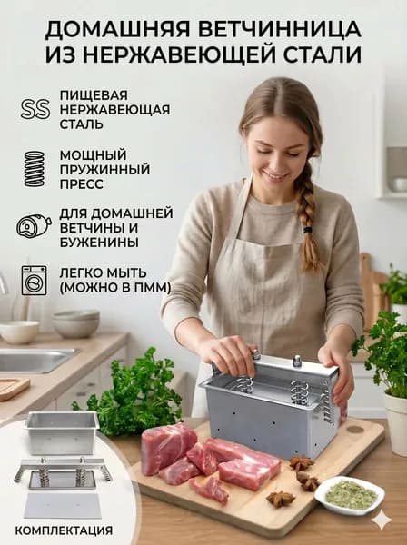 Пресс для мяса из нержавейки с формой объём 1KG