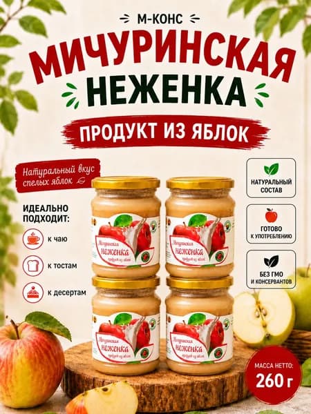 Мичуринская неженка, 4 шт. по 260 г