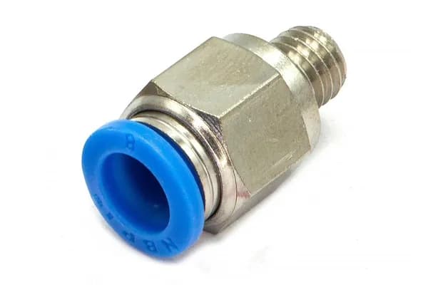 Пневмофитинг цанговый прямой с наружной резьбой PC 8-М8х1.5